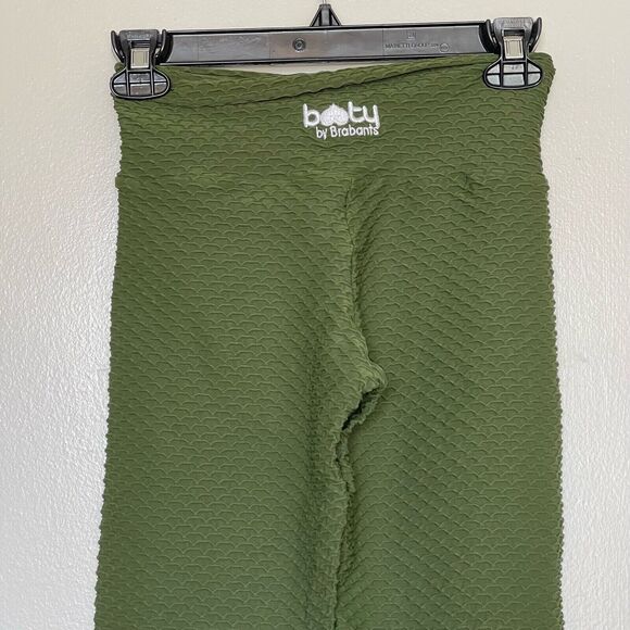 Booty by Brabants Womens Leggings One Size Croco Skin Green Activewear Ankle - Picture 3 of 12